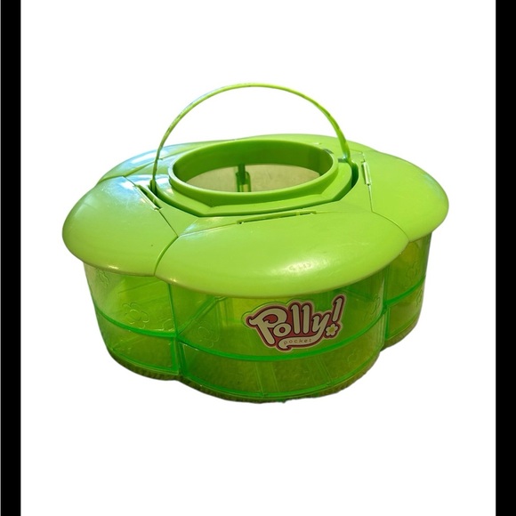 polly pocket Other - Polly Pocket Collectors 2004 Green Daisy Organizer Storage Container W Handle